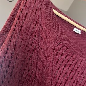 GARAGE Cropped off shoulder knit sweater S